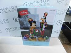 1 BOXED DISNEY 15.1 INCH (38.5CM) CHRISTMAS MICKEY & GOOFY NUTCRACKERS WITH LED LIGHTS & SOUNDS