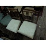 Pair of inlaid bedroom chairs,
