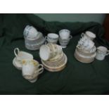 3 part bone china tea services incl.