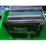 Crate containing a variety of LP's mainly pop music incl.