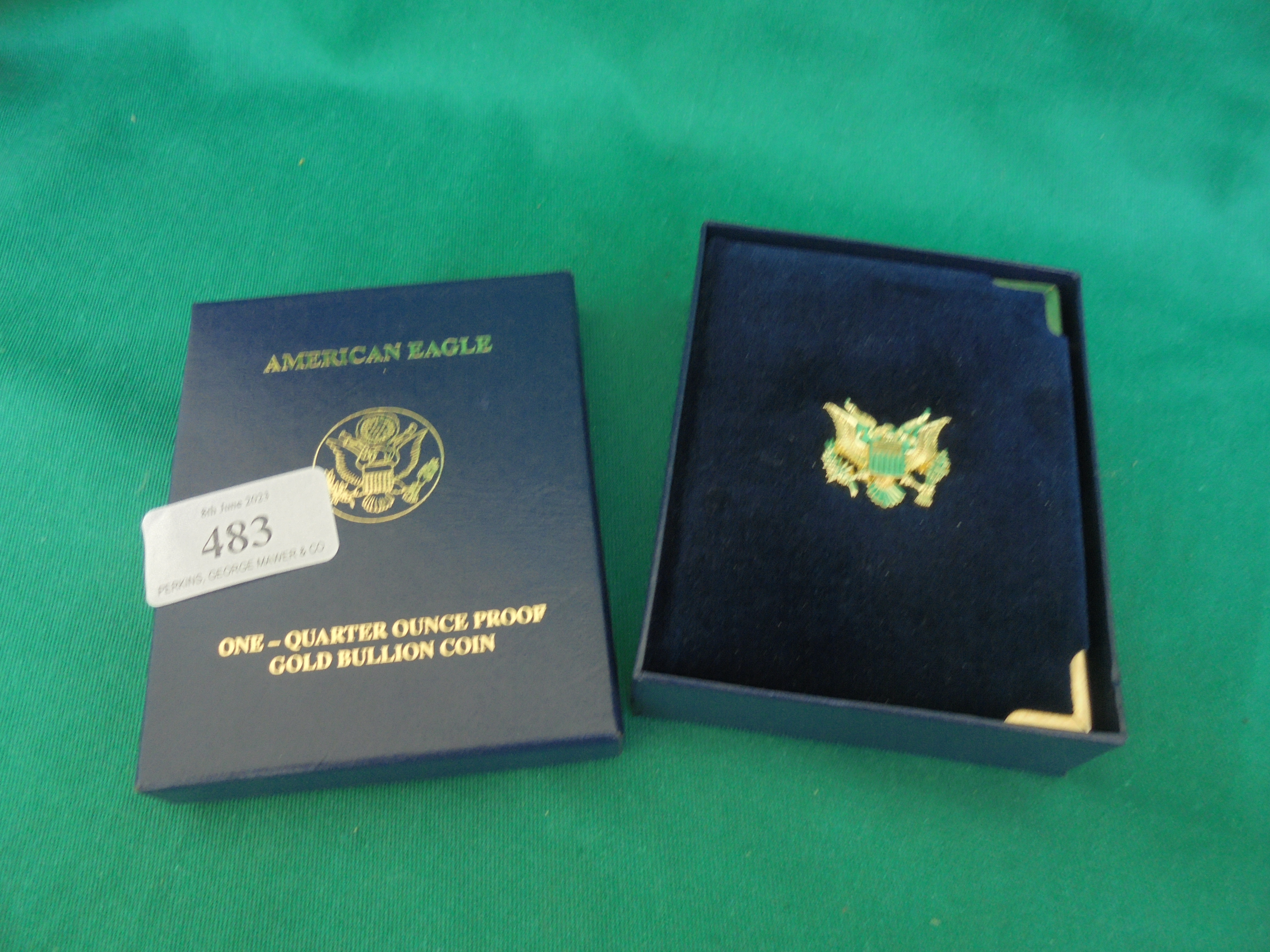 Superb American Eagle 1 1/4oz proof gold bullion coin issued by United States Mint dated 2012 in