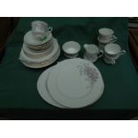 Selection of china cups, saucers, side plates,