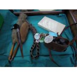 Magpie box containing leather cartridge belt,