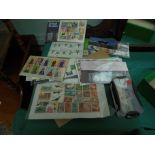 selection of First Day covers and various stamps, both British,