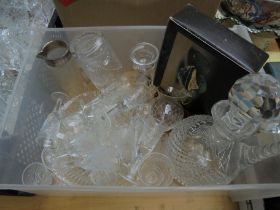 Number of cut glass liqueur glasses,