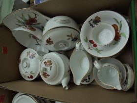 Selection of Royal Worcester Evesham bowls, gravy boats, tureens, tea pot, milk jug etc.