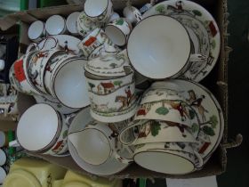 Large selection of Staffordshire china cups, saucers, bowls,