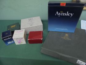 Mixed collection of boxed Aynsley ware, Caithness Crystal, Edinburgh Crystal being glasses,