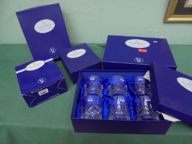 4 boxes of Royal Doulton crystal glassware