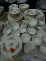 Large collection of Royal Albert table ware to include dinner plates, side plates, cups, saucers,