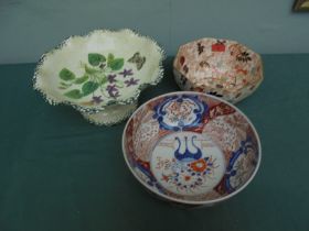 3 pottery ceramic bowls,