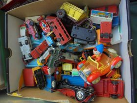 Large box of old Matchbox toys and others (play worn)