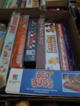 Large box of various vintage games in original boxes incl Bed Bugs, Spirograph, Top Gear,