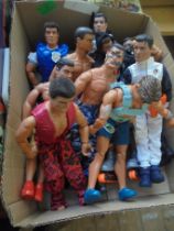 Box containing 10 Action Man figures from around 2000