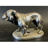 A car mascot in the form of a bulldog, stamped F232 to base, approx. 5" long.