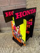 A Honda cardboard advertising display, probably late 1970s.
