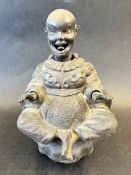 A 'Nodding Buddha' car mascot, British, circa 1900, marked CHU-SMEE, then two indistinct letters