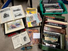 A quantity of early Meccano magazines, early and later motoring volumes, mostly motorsport related