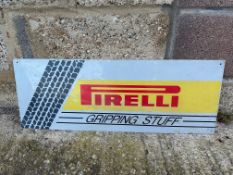 A Pirelli tin advertising sign, 30 x 11".