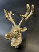 A car accessory mascot in the form of a stag's head, approx. 5 1/4" high.