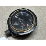 A Smiths black faced 0-60mph speedometer to suit Austin 7 or similar, appears restored.