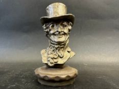 A rare 1930s car accessory mascot in the form of Johnny Walker mounted on radiator cap, approx. 5"