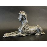 A car mascot in the form of a sphinx, would suit an Armstrong Siddeley, approx. 7 1/2" long.