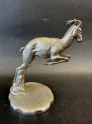 An unusual and rare car mascot in the form of a springbok/gazelle, radiator cap mounted, marked