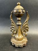 A rare and unusual Lincoln Cars USA bronze car mascot marked 1918 to the front and no. 23491 to