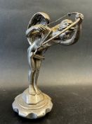 A car mascot depcting cupid, stamped Copyright AEL to verso, radiator cap mounted, approx. 7 1/2"