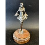 A car mascot in the form of a cabaret girl, Art Deco style design, possibly produced by AEL,