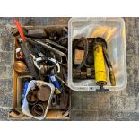 A quantity of workshop tools and useful items including nuts and bolts.