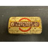 An Alfred Roberts & Sons Ltd. patch tin with contents.