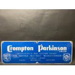 A Crompton Parkinson Limited rectangular advertising sign, 48 x 16".