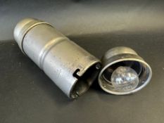 A Lucas nickel plated spare bulb holder, no. 17C, with contents.