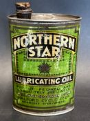 An early Halford Cycle Co. Northern Star oval oil can.