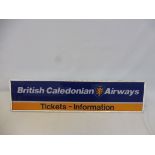 A British Caledonian Airways lightbox, 37" wide x 9" high x 5" deep.