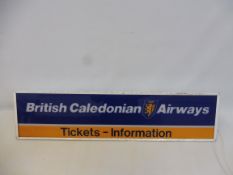 A British Caledonian Airways lightbox, 37" wide x 9" high x 5" deep.