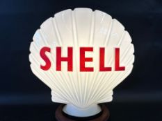 A Shell glass petrol pump globe by Hailware, fully stamped underneath and in superb condition, dated