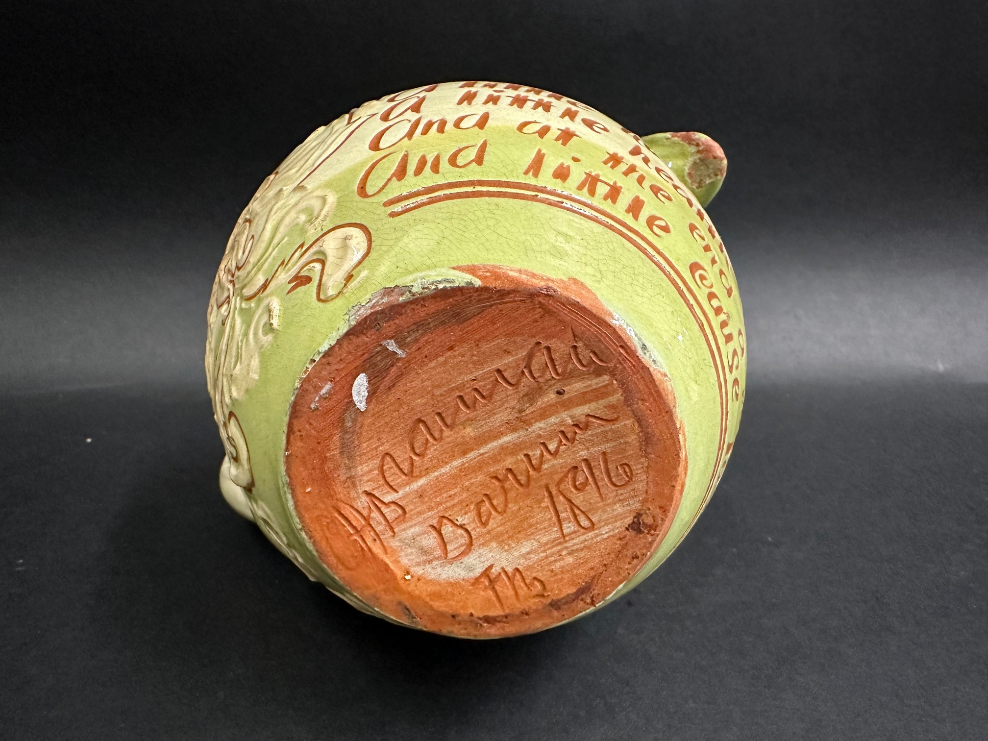 A rare 'The Great Dunlop Tyre Deal of Five Millions' Branham Pottery jug, circa 1896. - Image 5 of 5