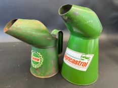 An Agricastrol 1L measure and a Castrol pint pourer.