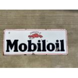 A Gargoyle Mobil enamel sign of unusual plain design without reference to Vacuum Oil Company, 59 x