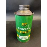 A BP Special Energol pint can, in good condition.