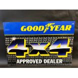 A Goodyear 4x4 Approved Dealer tin advertising sign, 35 1/2 x 23 1/2".