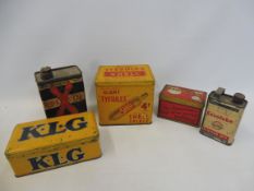A Royal Ediswan bulb tin in excellent condition, a Redex pint can, a miniature Essolube can and
