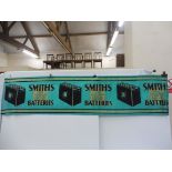 A rare surviving Smiths Battery crepe paper advertisement.