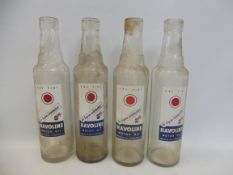 Four Regent Havoline pint glass oil bottles.