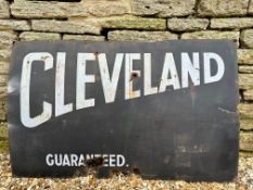 A Cleveland Guaranteed rectangular enamel sign, 48 x 30".