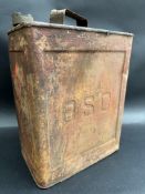 An unusual two gallon petrol can for BSC, plain brass cap.