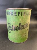 An early Wakefield Castrolease 7lb can.